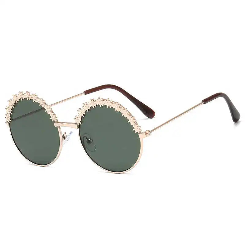 2025 Sunglasses children's glasses flower fashion New Sunglasses children's round children's Metal