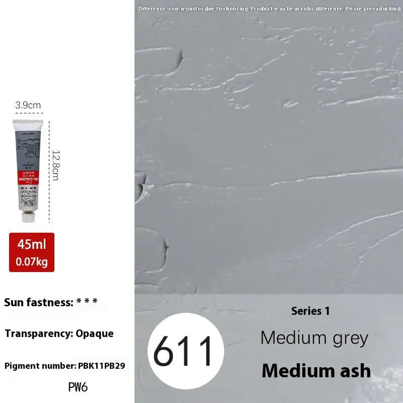 Winsor & Newton 45ML Oil Paint,Colorful Professionals Artist Drawing Tools for Canvas Wood,Crafts,Paper Art Stationery Supplies