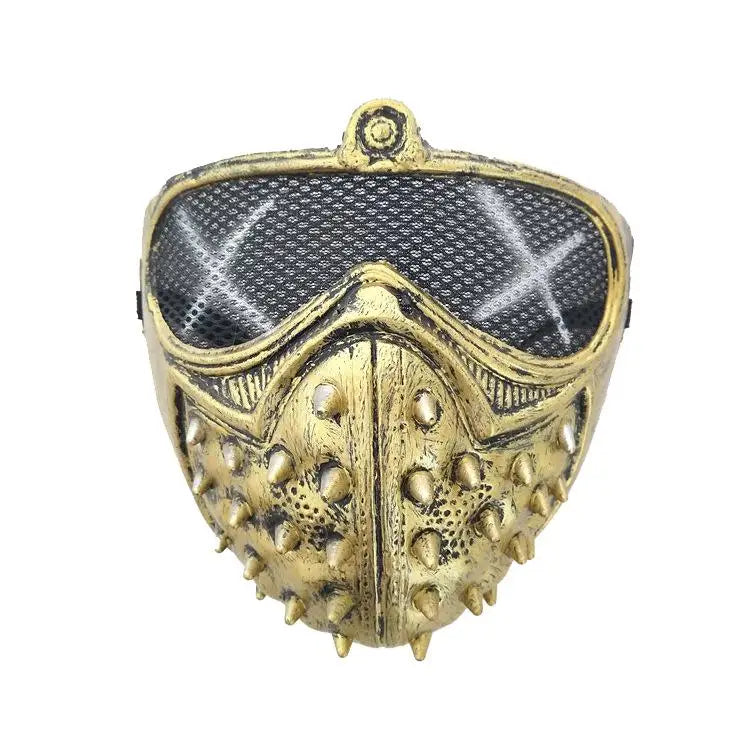 Punk 3-color Unique Styling Rivet Design Cool Lightweight Halloween Death God Halloween Plastic Comfortable To Wear Mask 55g