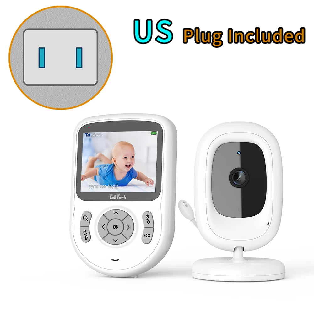 TakTark Video Baby Monitor 3.2 Inch / 2.8 Inch Wireless Security Camera Auto Night Vision Intercom Temperature Monitoring Nanny