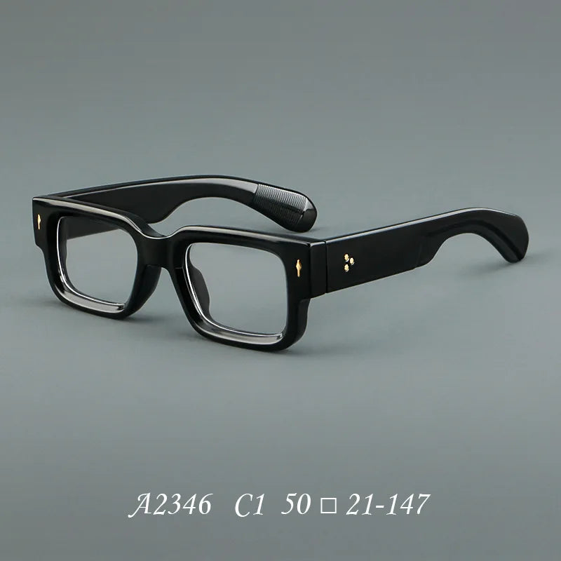 HONKAN Vintage Rectangle TR90 Frame Men's Myopia Glasses Luxury Brand Thick Frames Anti Blue Light Reading Glasses Men Women