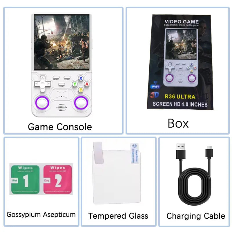 2026 Linux System R36 ULTRA Open Source Video Game Console 4 0inch IPS Handheld Game 64G 20000 Plus Games Retro Pocket Player