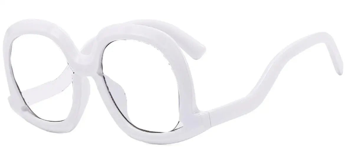 Fashion Unique Oval Blue Light Blocking Glasses Frame Women Large Colorful Gradient Eyeglasses Luxury Designer Reading Glasses