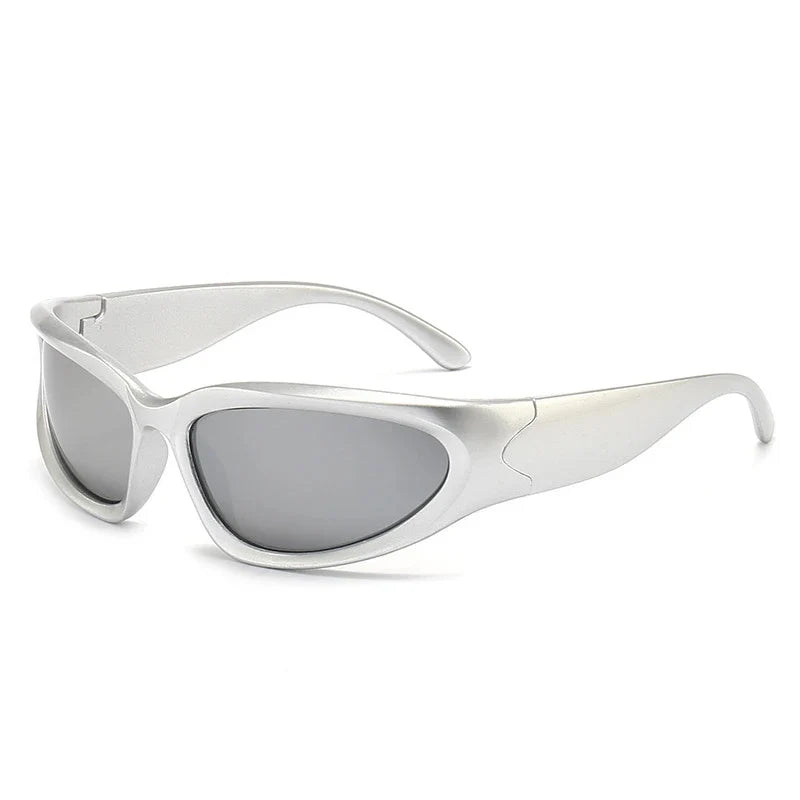 New arrival Popular Women's Sunglasses Punk Sunglasses Unique Oval Sun Glasses Men Goggle Shades Mirror Colorful Y2K Eyewear