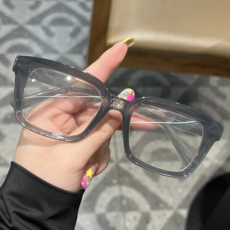 Transparent square Computer Glasses Frame Women Men Anti Blue Light Black Eyewear Blocking Glasses Optical Spectacle Eyeglass
