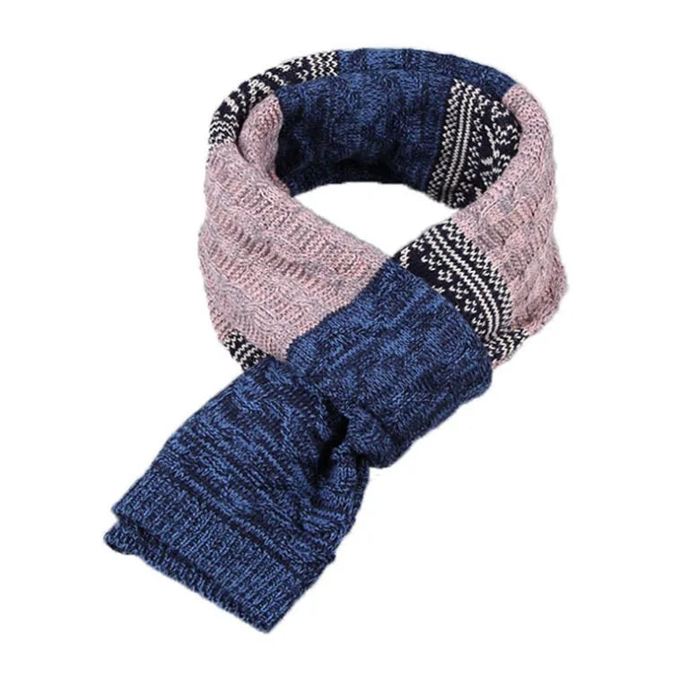 Winter Men's Scarf Checkered Scarf Casual Knit Keep Warm Neckerchief Patchwork Wool Cashmere Scarf AC086