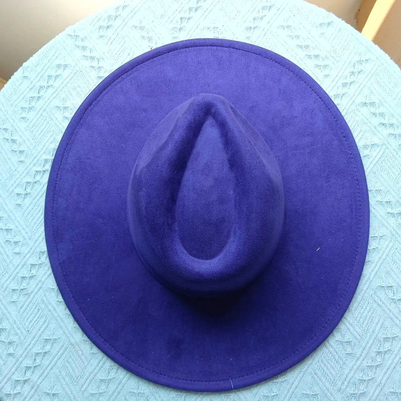 Suede Fedora Multicolor Heart-shaped Top 9.5cm Brim Men and Women Jazz Hat Panama Hat