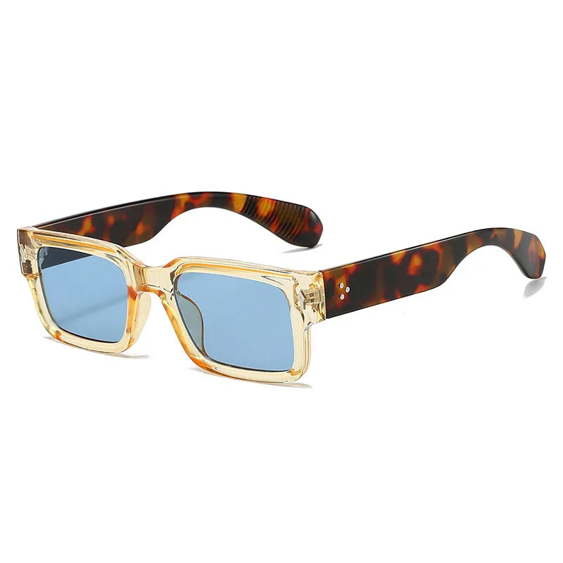 Simple Versatile Sunglasses Men Women Small Square Rivet Outdoor Driving Ultraviolet Protection Casual Sun Glasses