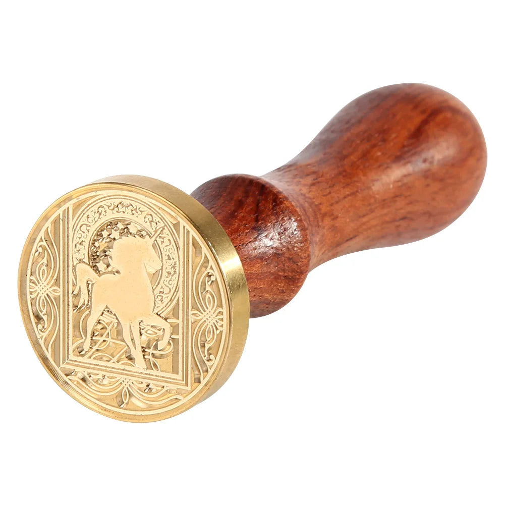 Retro Animal Printed Wax Seal Stamp with Wide Scope of Application Simplicity Fire Painting Stamping Envelope Wedding Card