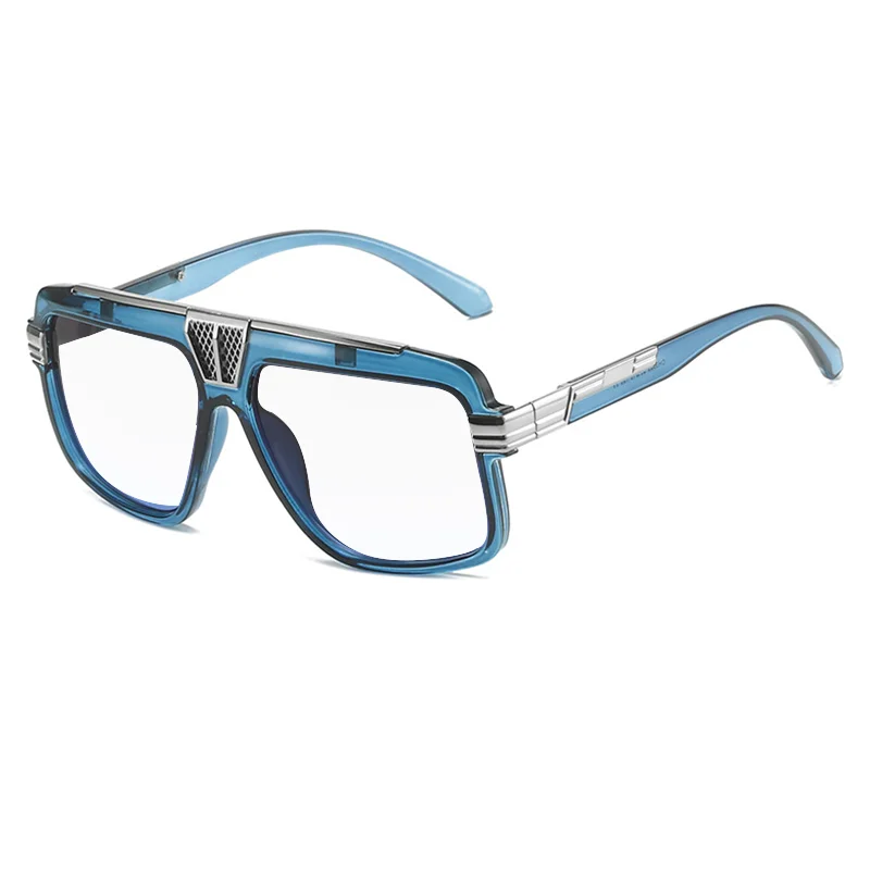 150mm Square Large Frame Reading Glasses Men Women Finished Anti Blue Light Prescription Optical Glasses Customized Diopter +1.5