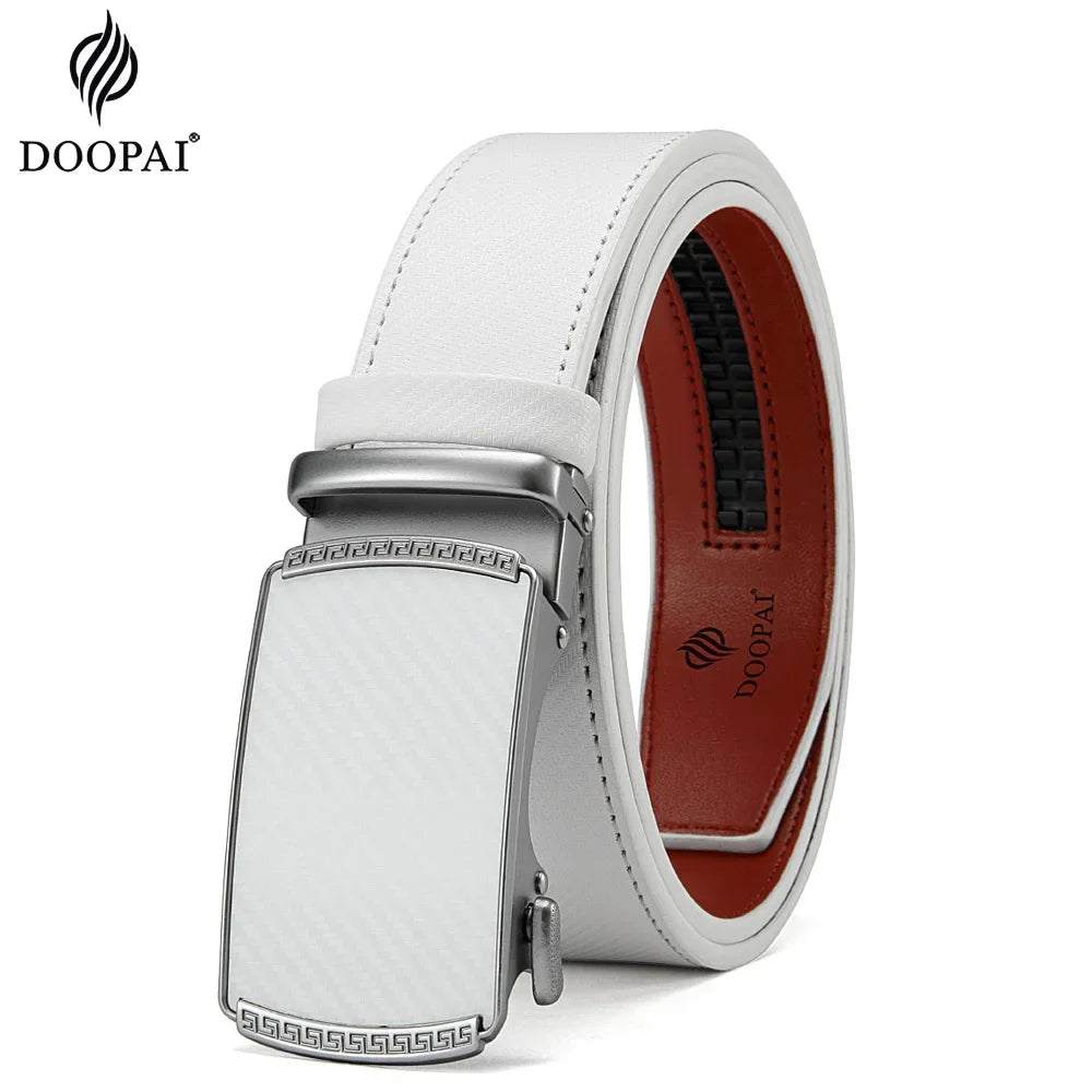 Men Belts Leather Waist Strap Male Automatic Buckle Waistband Mens High Quality Girdle Belts for Women Men Gifts 105 115 125cm