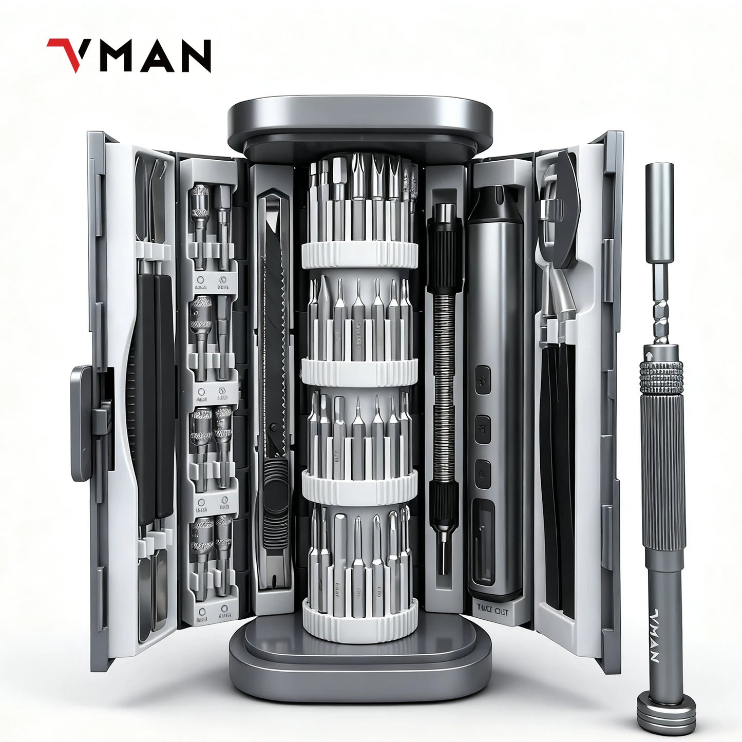 72in1 Mini Precision Screwdriver Set Magnetic Bits Manual Repair Tool Kit for iPhone PC Watch Computer Repair Gift bottle opener