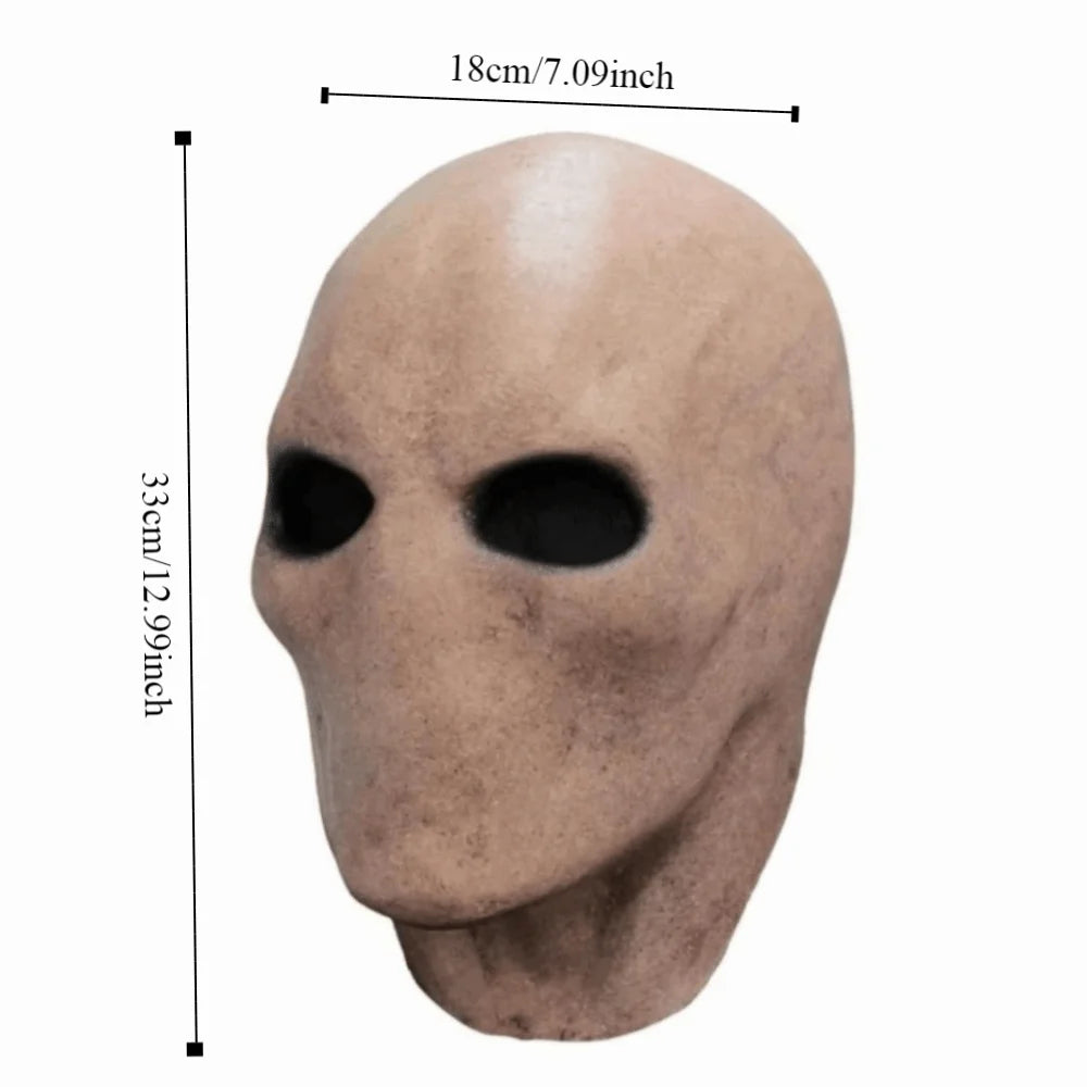 Faceless Man Halloween Slenderman Mask Non-toxic Realistic Alien Skull Latex Helmet Dress Up 3D Party Cosplay Props Carnival