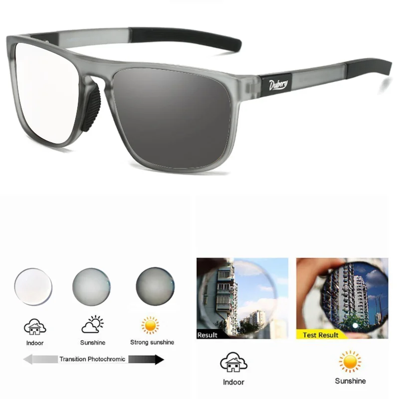 Men Square Photochromic Reading Glasses Presbyopia Glasses Clear Lens Optical Eyeglasses Customized Diopter Prescription Glasses