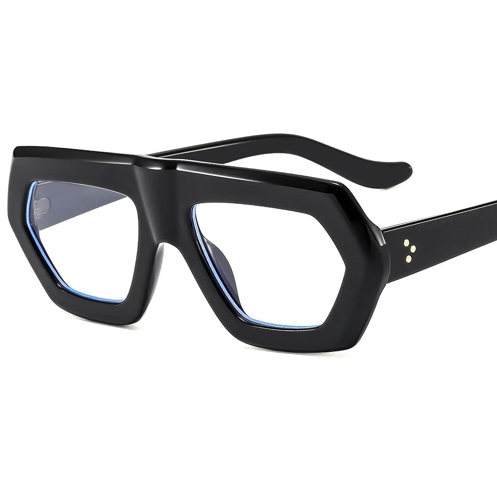 Womens Thick Frame Reading Glasses 2024 Anti Blue Light Fashion Designer Transparent Eyewear Finished Hyperopia Eyeglasses Hot