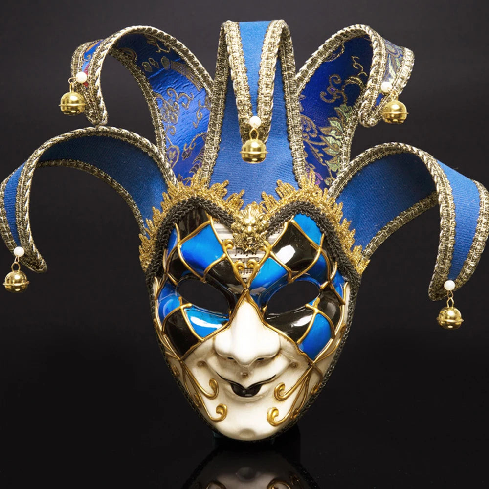 Classic Clown Venetian Mask for for Costume Party Masquerade Carnival Dionysia Halloween Retro Vintage Style Event Supplies