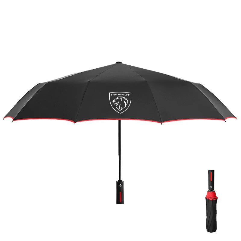 For Peugeot 206 5008 207 208 301 308 407 408 508 2008 3008 4008 GT RCZ GTLine Car Automatic Folding Windproof Sunshade Umbrella