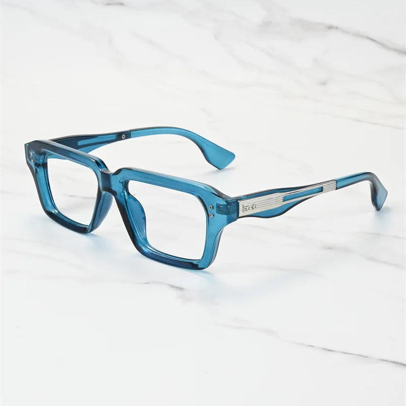New Brand Design Square Alloy Frame Myopia Glasses Prescription Photochromic Anti Blue Light Women Shortsight Eyewear 0 to -6.00