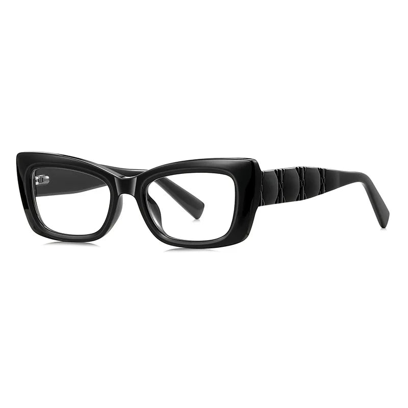 Classic Square Anti Blue Light Blocking Reading Glasses For Women Men Simple Thick Frame Design Myopia Prescription Glasses