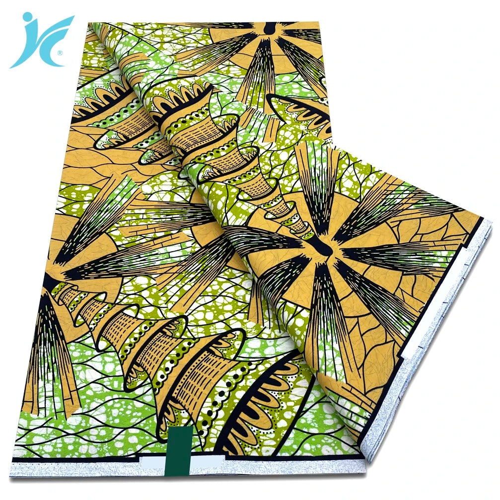 African Real Wax Prints Fabric Ankara Wax 100% Cotton Fabric Guaranteed Veritable Original Sewing Material