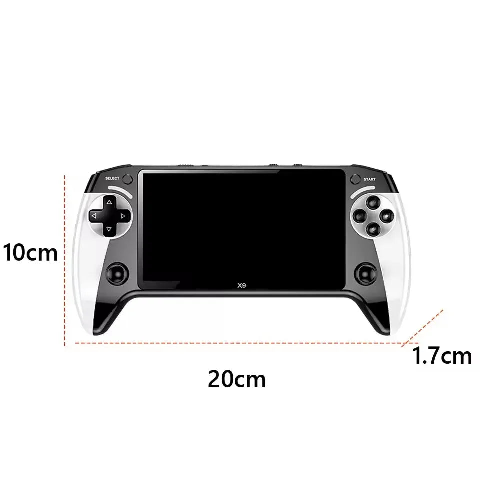 X9 Retro Handheld Game Console, Saker Game Console 5.5-Inch HD IPS Screen,20000+ Classic Games, Joystick Retro Video Game Player