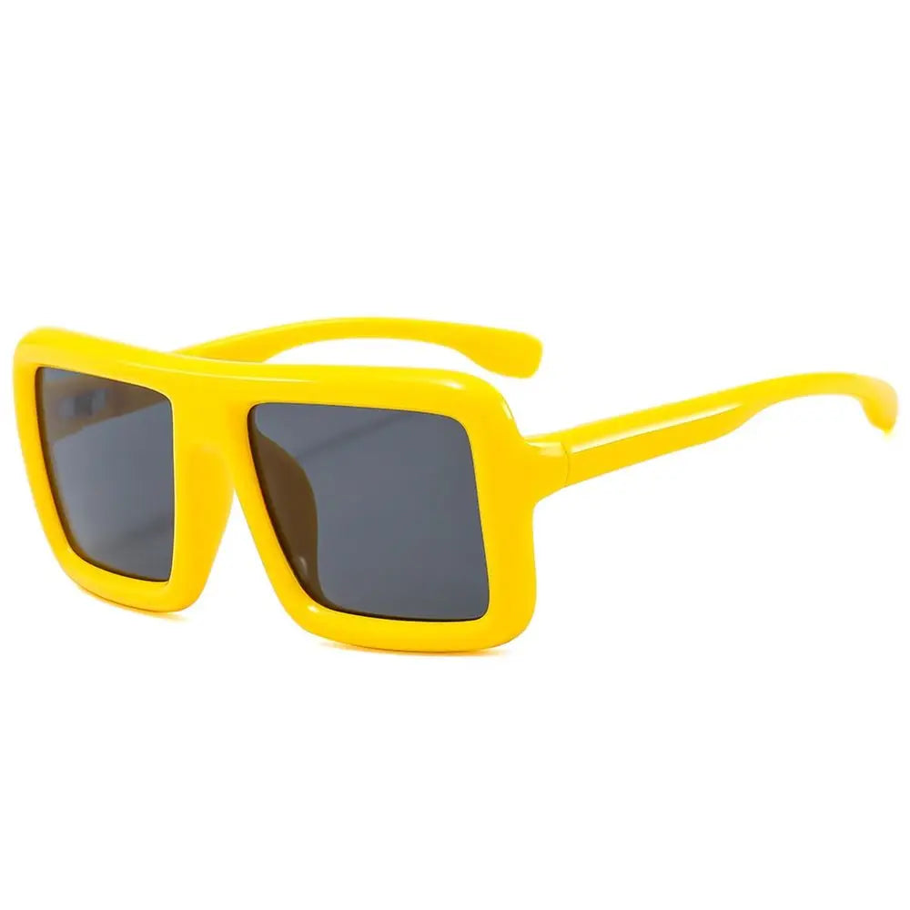Big Oversized Square Sunglasses Punk UV400 Protection Thick Frame Sun Glasses Lady Shades for Women & Men