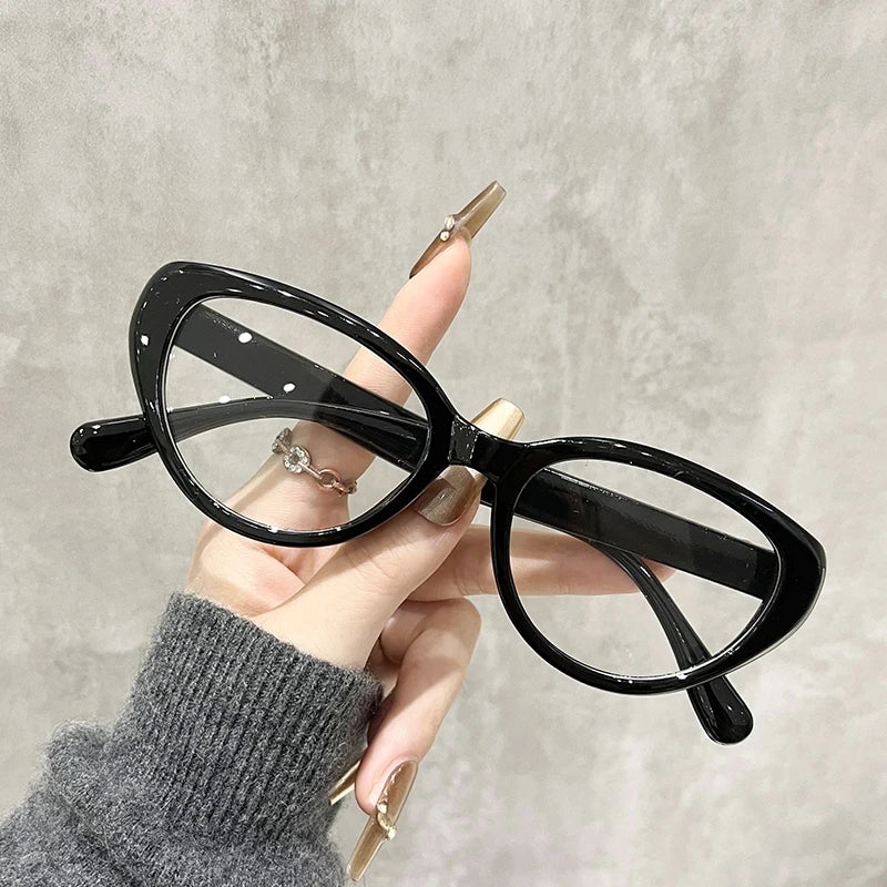 1-piece Cat-eye Y2K Fashion Women's Glasses, Face-shaping, Suitable for Daily Wear