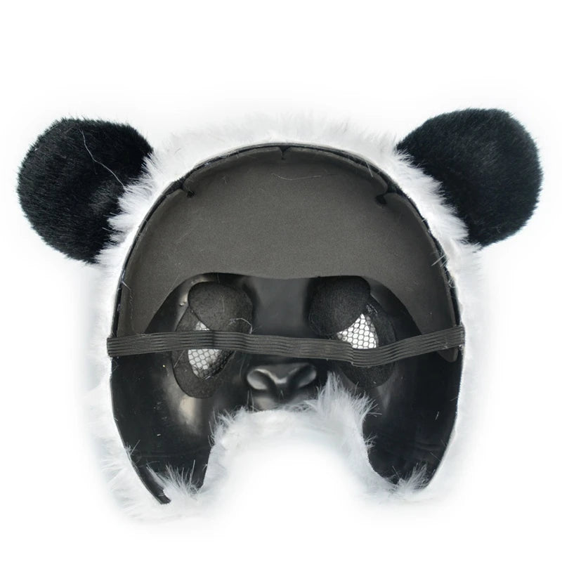 Halloween Cosplay Panda Mask Plush Animal Mask Half Face Role Play Prom Mask Men Women Rave Cosplay Costume Prop Masque