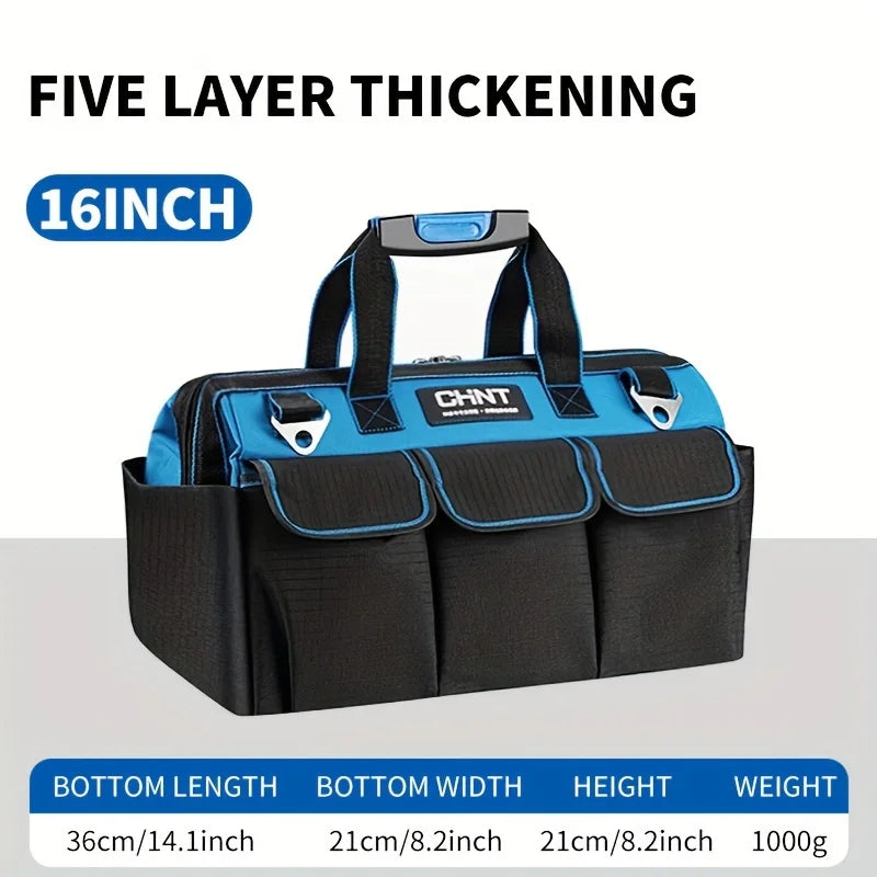 Multifunctional Tool Bag Thickened Large Capacity Waterproofed Wear-Resistant Toolkit MultiPocket Electrician Storage Bag