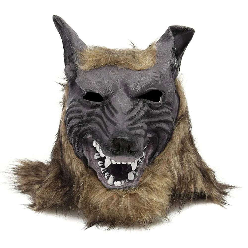 Halloween Theme Wolf Gloves and Mask Halloween Wolf Cosplay Costume Props for Holiday Birthday Gift