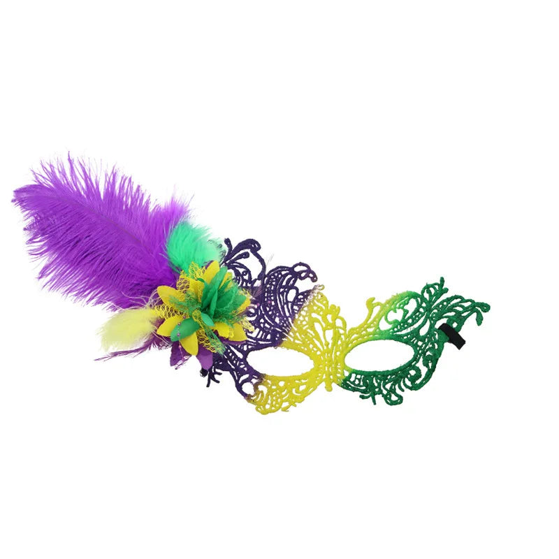 Lace Half Face Mask Exquisite Venetian Mask Suitable for Carnival and New Year Party Costume Dance Party Wedding Party