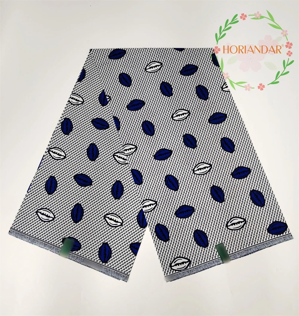 Classical Fabric Dutch Hollandais Fabric Veritable Real Wax for African Printed Dress Guaranteed 100% Cotton 6 Yards