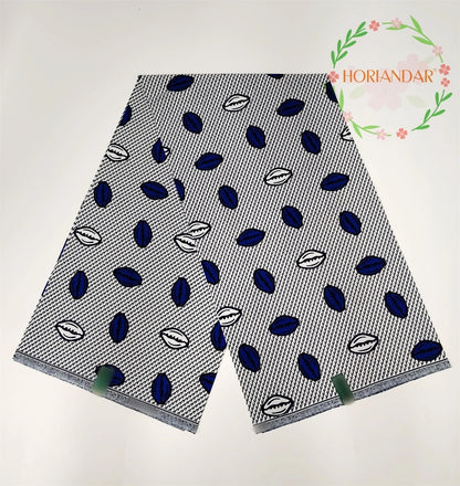 Classical Fabric Dutch Hollandais Fabric Veritable Real Wax for African Printed Dress Guaranteed 100% Cotton 6 Yards