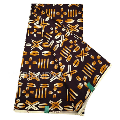 Veritable Guaranteed Dutch Hollandais Quality Prints Pagne African Fabric Dress Real Wax 100% Cotton 6 Yards
