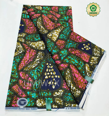 2025 Newest Veritable Original Super-W Guaranteed Dutch Hollandais Pagne Real Wax Print Fabric African Dress 100% Cotton 6 yard