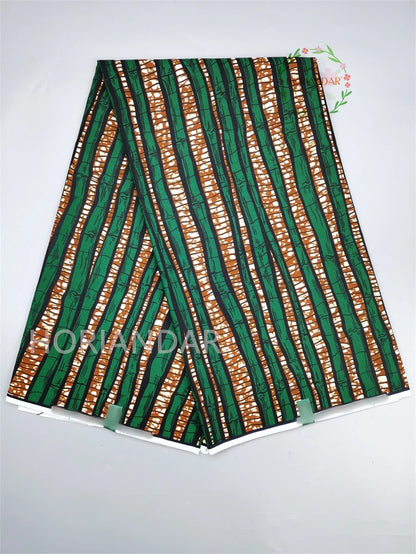 Classical Fabric Dutch Hollandais Fabric Veritable Real Wax for African Printed Dress Guaranteed 100% Cotton 6 Yards