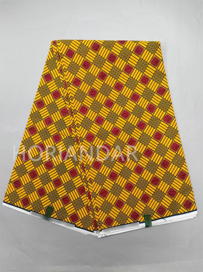 Classical Fabric Dutch Hollandais Fabric Veritable Real Wax for African Printed Dress Guaranteed 100% Cotton 6 Yards