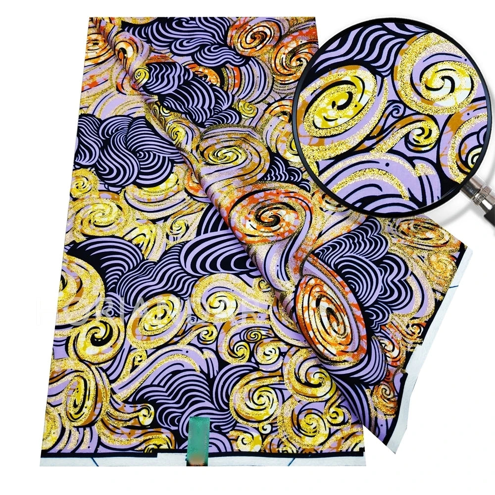 2026 Grand Super Original African Wax Fabric High Quality Nigerian Print Ankara Fabric For Sewing 6 Yard Women Dress 100% Cotton
