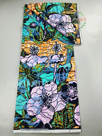Veritable Super-V Original Hollandais Guaranteed African Grand Super Block Print Split Yardage Fabric 100% Cotton
