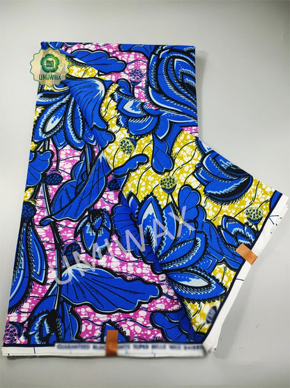 2025 Newest Ankara Real Wax Fabric Guaranteed Veritable African Wax Print Pagne Fabric 100% Cotton 6 Yards Ghana Style Dresses