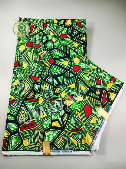 2025 Newest Ankara Real Wax Fabric Guaranteed Veritable African Wax Print Pagne Fabric 100% Cotton 6 Yards Ghana Style Dresses