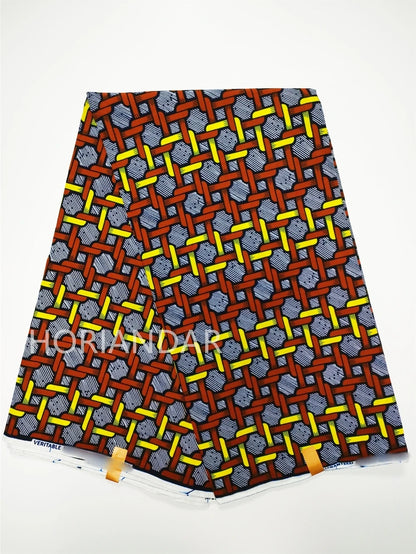 Veritable Guaranteed Dutch Hollandais Quality Prints Pagne African Fabric Dress Real Wax 100% Cotton 6 Yards