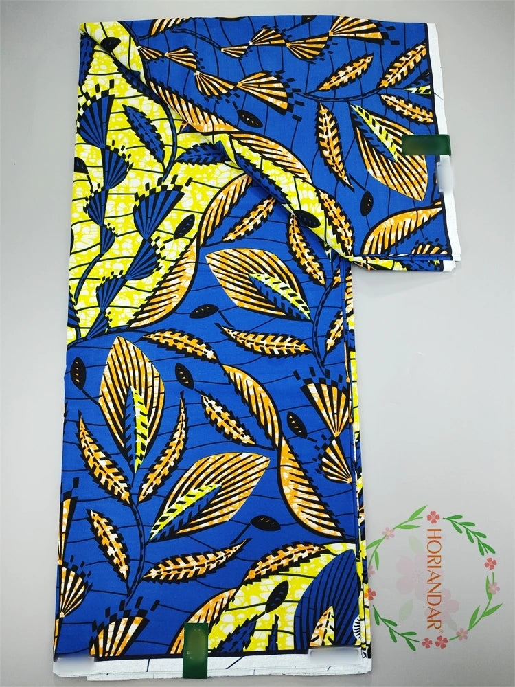 Veritable Super-V Original Hollandais Guaranteed African Grand Super Block Print Split Yardage Fabric 100% Cotton