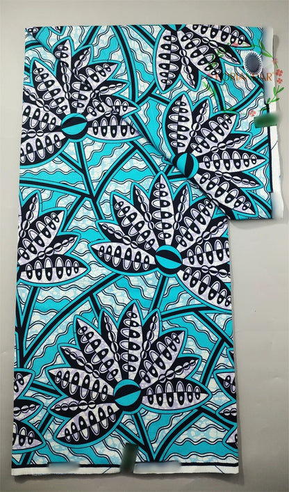 Veritable Super-V Original Hollandais Guaranteed African Grand Super Block Print Split Yardage Fabric 100% Cotton