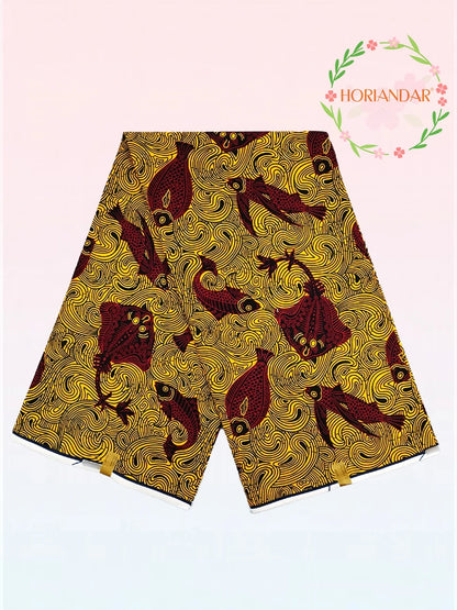 Classical Fabric Dutch Hollandais Fabric Veritable Real Wax for African Printed Dress Guaranteed 100% Cotton 6 Yards
