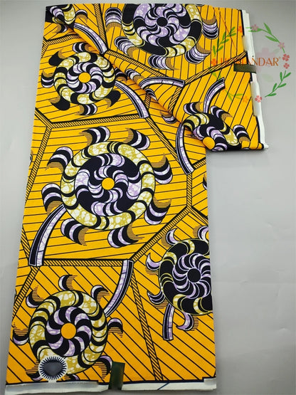Veritable Super-V Original Hollandais Guaranteed African Grand Super Block Print Split Yardage Fabric 100% Cotton