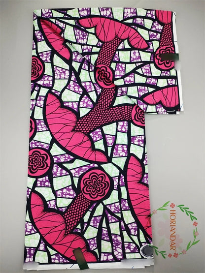 Veritable Super-V Original Hollandais Guaranteed African Grand Super Block Print Split Yardage Fabric 100% Cotton