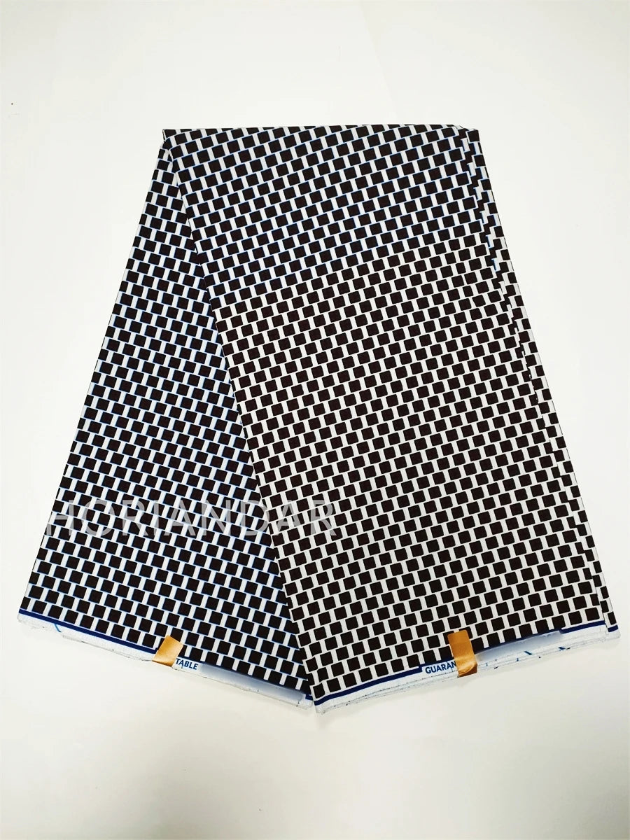 Veritable Guaranteed Dutch Hollandais Quality Prints Pagne African Fabric Dress Real Wax 100% Cotton 6 Yards