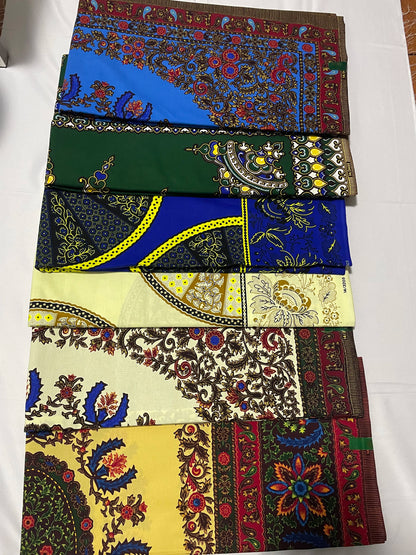 Big Flowers African Soft 100% Cotton Quality Fashion Printing Batik Hollan Ankara Wax Fabric For Sewing Women Dress 6Yards