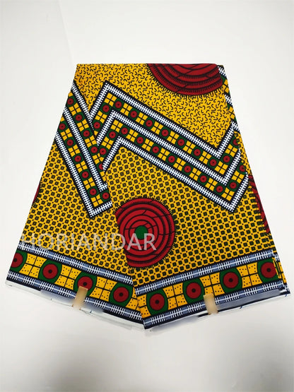 Veritable Guaranteed Dutch Hollandais Quality Prints Pagne African Fabric Dress Real Wax 100% Cotton 6 Yards